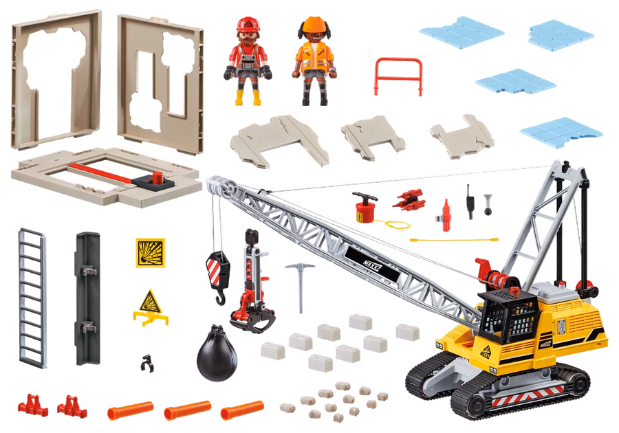 Cable Excavator with Building Section