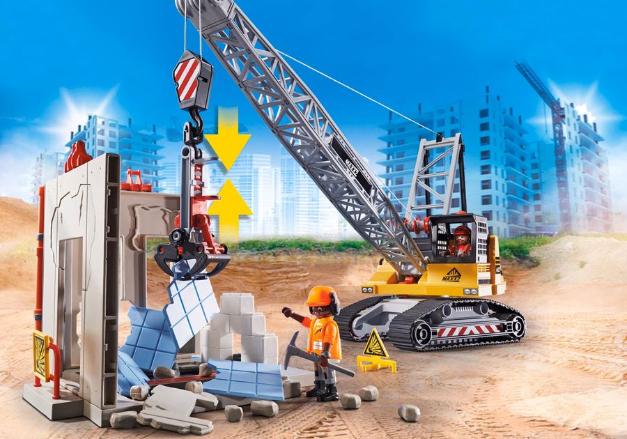 Cable Excavator with Building Section