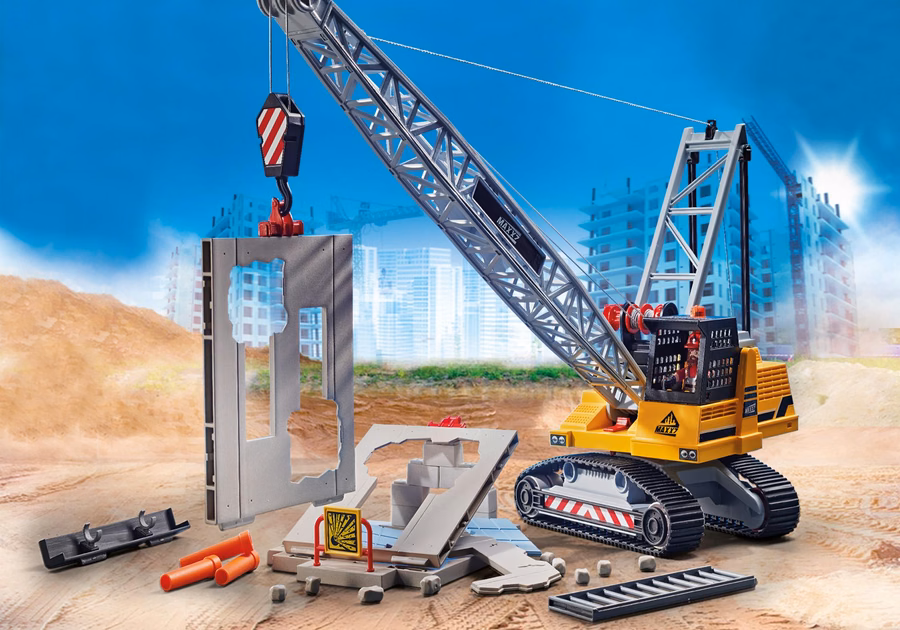 Cable Excavator with Building Section