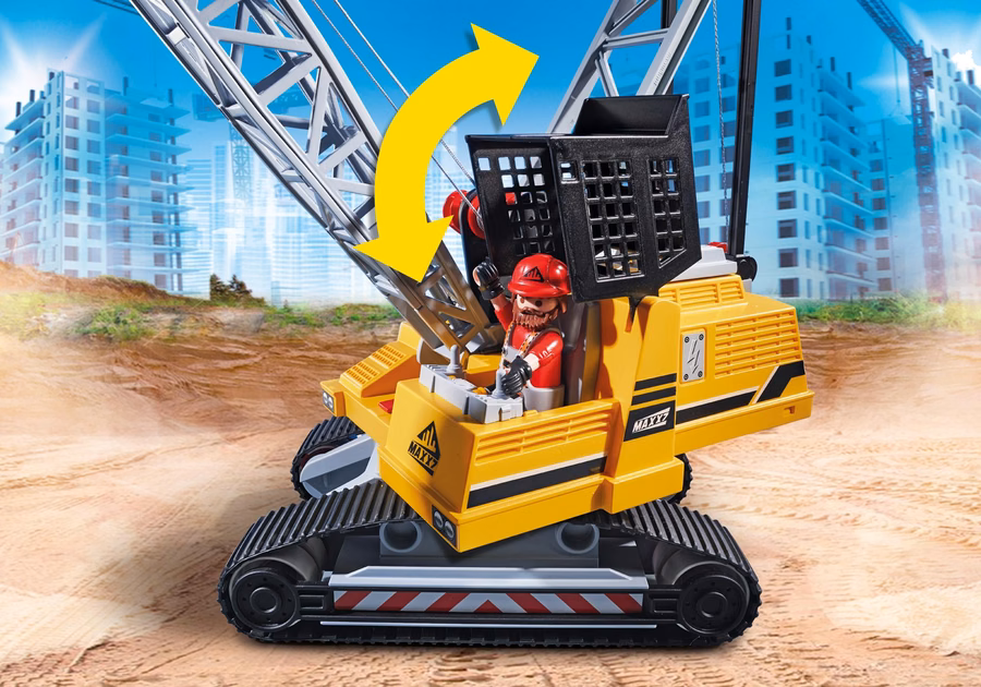Cable Excavator with Building Section