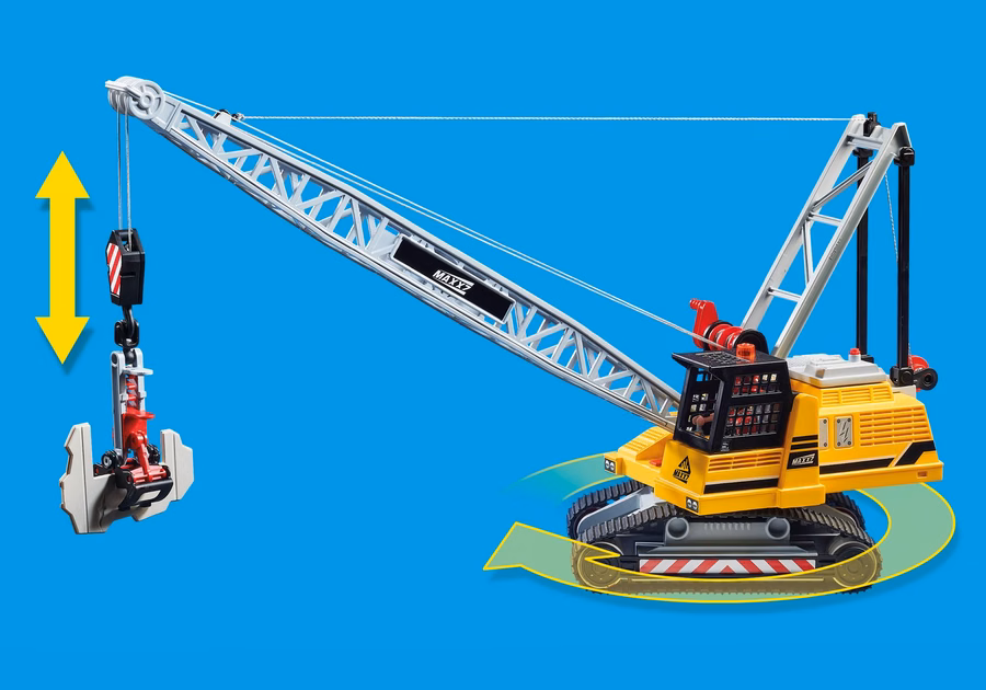 Cable Excavator with Building Section