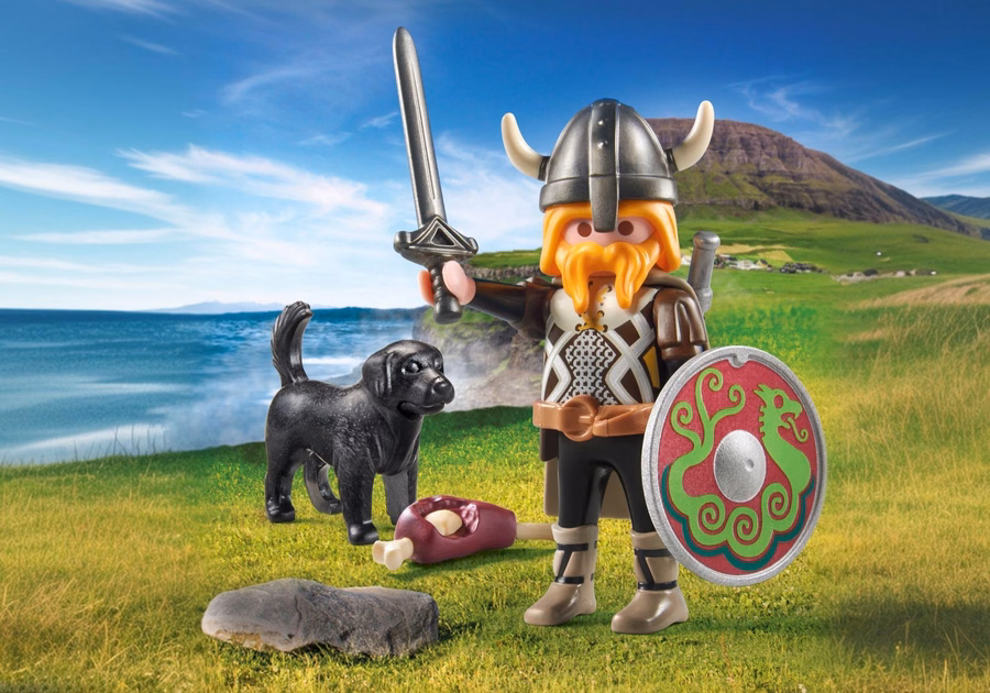 Viking with Guard Dog